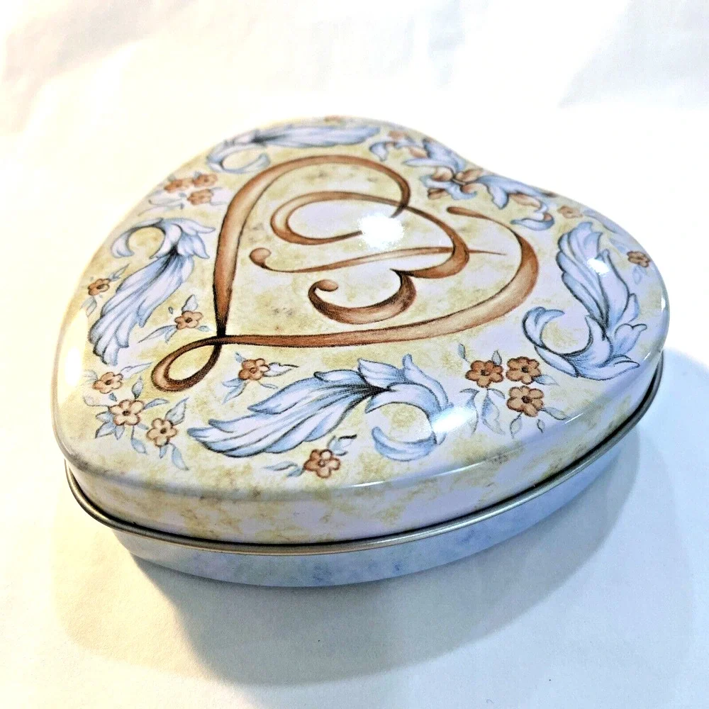 Brighton Heart Shaped Tin Jewelry Keepsake Gift Box Collectible Metal Container